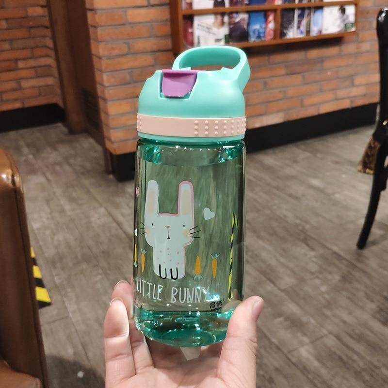 Kids Cartoon Animal Straw Water Bottle – BPA-Free Toddler Cup