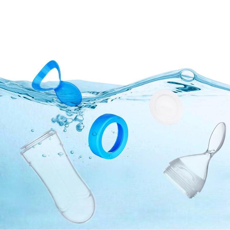 Silicone Squeeze Spoon Feeder – Baby Food & Puree Bottle