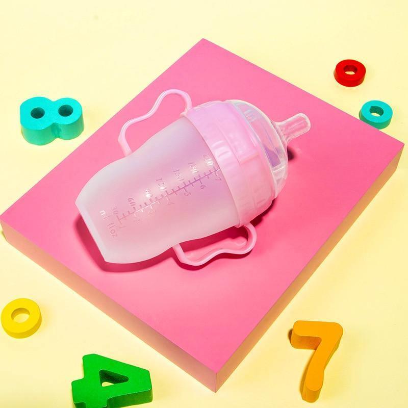 Soft Silicone Baby Bottle – Breast-Like Nipple, Fast Flow, 250ml