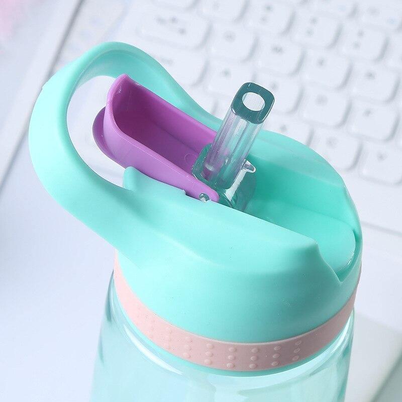 Kids Cartoon Animal Straw Water Bottle – BPA-Free Toddler Cup