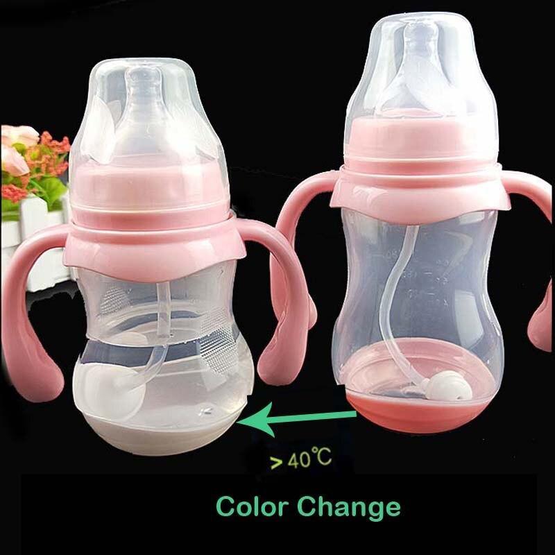 Anti-Colic Baby Bottle with Heat-Sensing Straw – BPA-Free