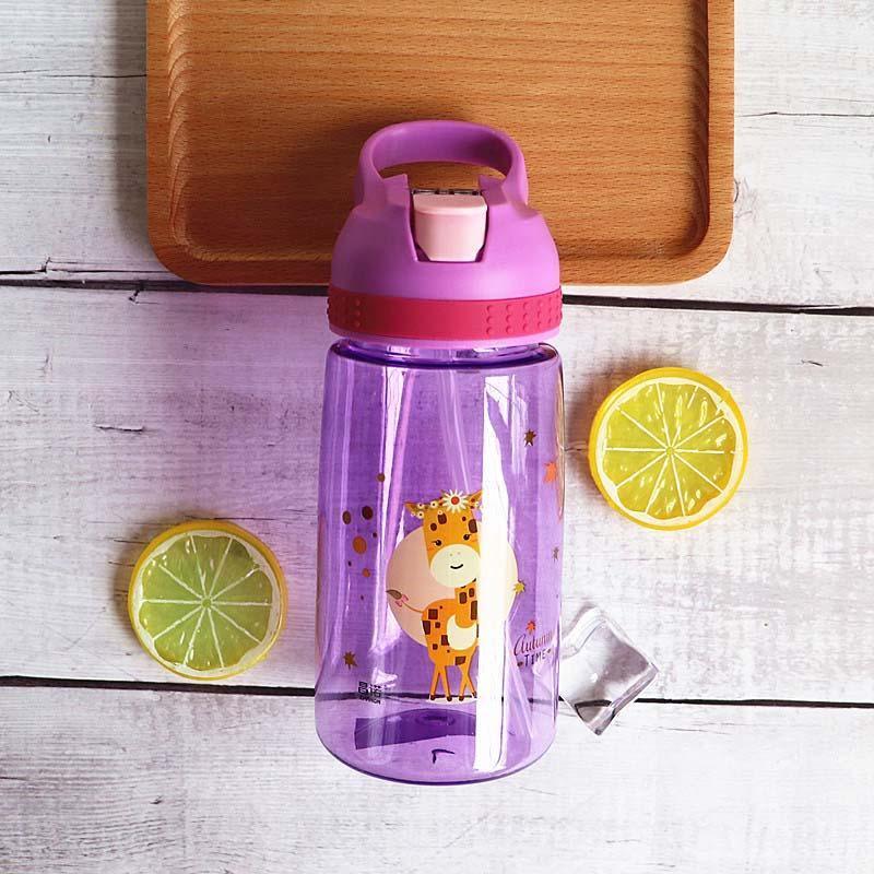 Kids Cartoon Animal Straw Water Bottle – BPA-Free Toddler Cup