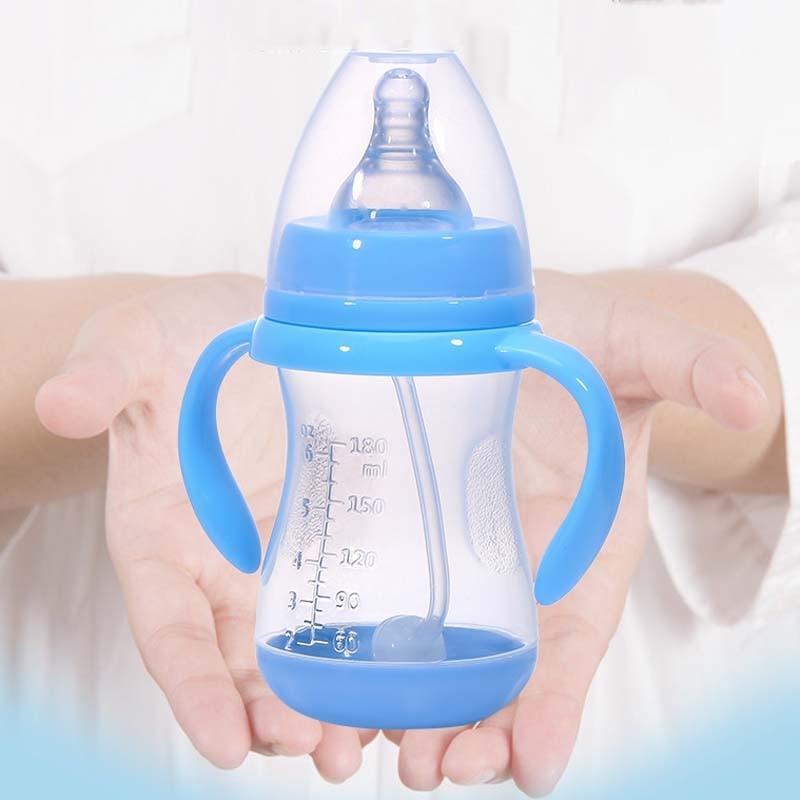 Anti-Colic Baby Bottle with Heat-Sensing Straw – BPA-Free