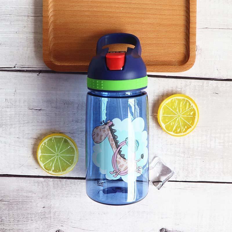 Kids Cartoon Animal Straw Water Bottle – BPA-Free Toddler Cup