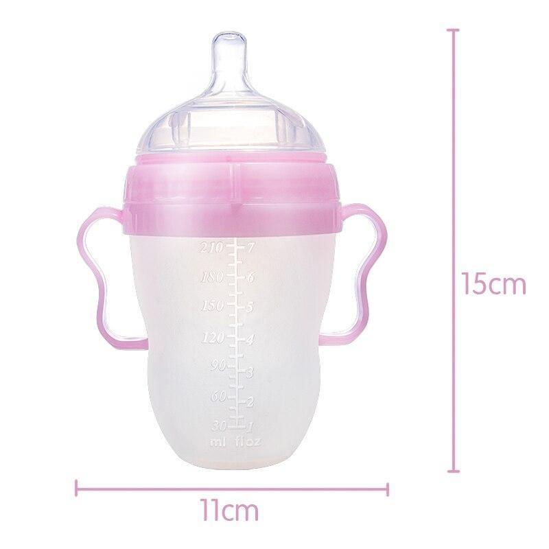 Soft Silicone Baby Bottle – Breast-Like Nipple, Fast Flow, 250ml