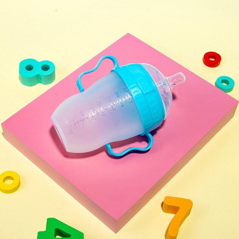Soft Silicone Baby Bottle – Breast-Like Nipple, Fast Flow, 250ml