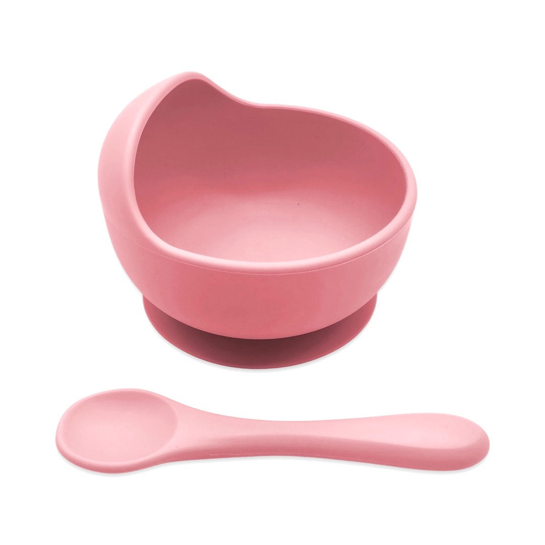 HeyPEACOCK Silicone Bowl & Spoon Set for Baby & Toddler