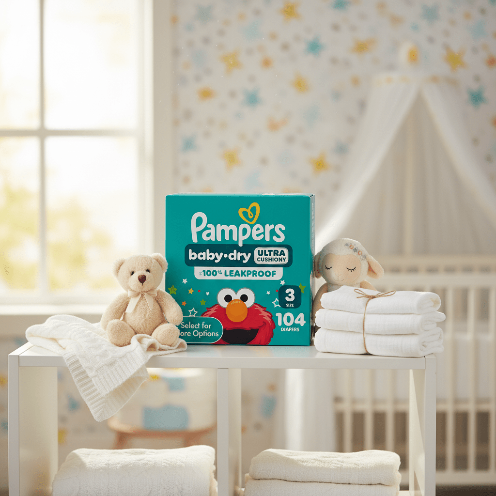Pampers Baby-Dry Diapers Size 3, 104 Count
