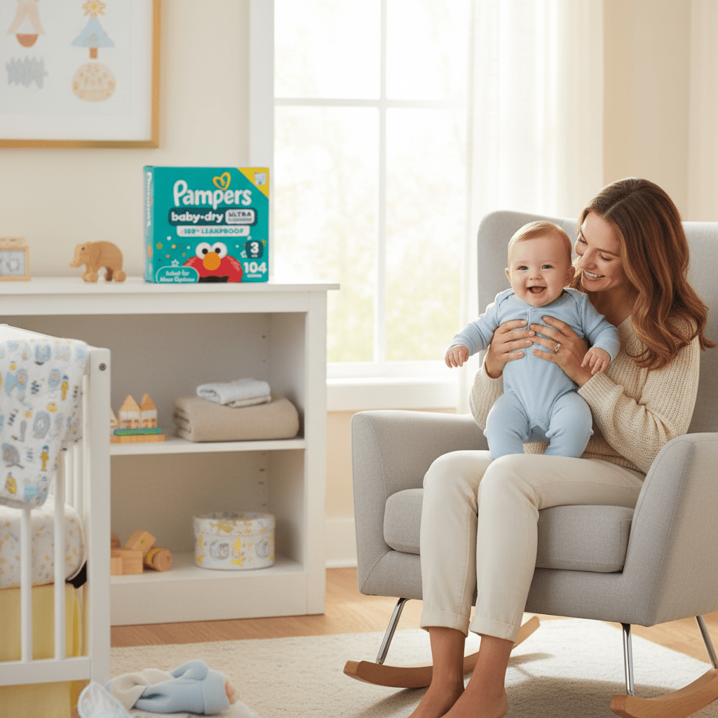 Pampers Baby-Dry Diapers Size 3, 104 Count