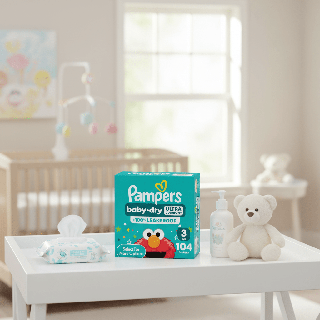 Pampers Baby-Dry Diapers Size 3, 104 Count